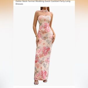 Floral Pink Maxi Dress